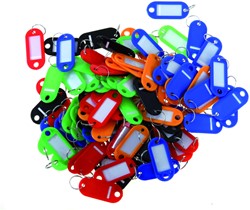 Key tag Pavo plastic assorted 100 pieces
