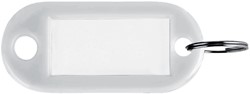 Key tag Pavo plastic white 100 pcs