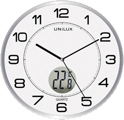 Unilux Tempus Wanduhr Ø 30,5cm hellgrau/weiß