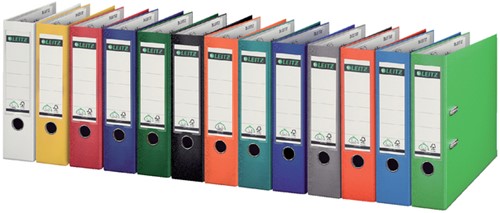 Classeur à levier Leitz 1010 180° A4 80mm PP gris-2