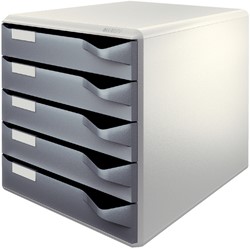 Module de classement Leitz A4 5 tiroirs gris foncé/blanc