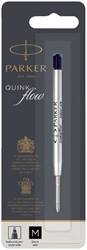 Recharge stylo bille Parker Quinkflow Medium noir blister 1 pièce