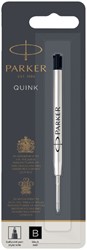 Recharge stylo bille Parker Quink Large noir blister 1 pièce