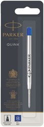 Recharge stylo bille Quinkflow large blister bleu 1 pièce