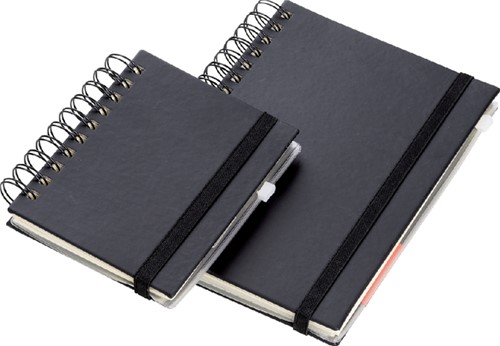 Carnet de notes Quantore A5 spirale ligné 192 pages 80g noir-2