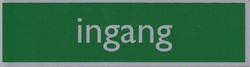 Plaque d'information pictogramme 'Ingang' 165x44mm