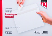Enveloppe Quantore C5 162x229mm autocollante blanc 25 pièces-3