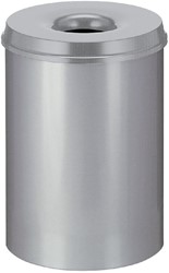 Paper bin with flame cover Vepabins 30liter gray