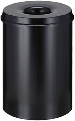 Papierkorb mit Flammendeckel Vepabins 30l 33,5cm schwarz