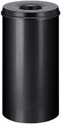 Paper bin with flame cover Vepabins 50 liter 335mm black