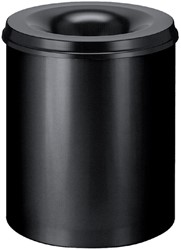 Papierkorb mit Flammdeckel Vepabins 80litre 47cm Schwarz