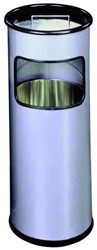 Poubelle-cendrier Durable 3332-01 rond argent métallique
