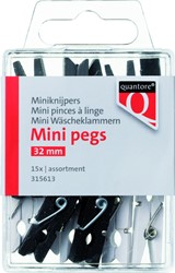 Mini pincher Quantore blister 34mm assorted 15 pieces