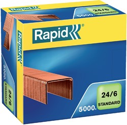 Agrafes Rapid 24/6 cuivré standard 5000 pièces