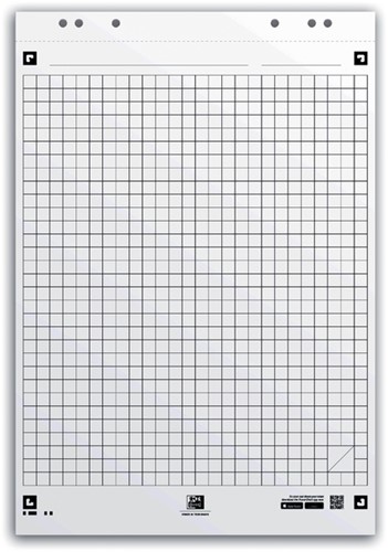 Papier chevalet de conférence Oxford Smart 650x980mm quadrillé 90g 20 feuilles