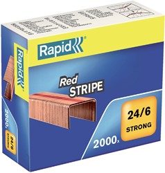 Staples Rapid Staples Rapid 24/6 copper plated red stripe 2000 pcs