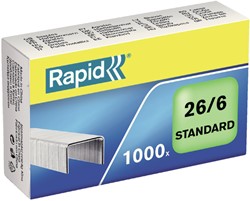 Staples Rapid 26/6 galvanized standard 1000 pcs
