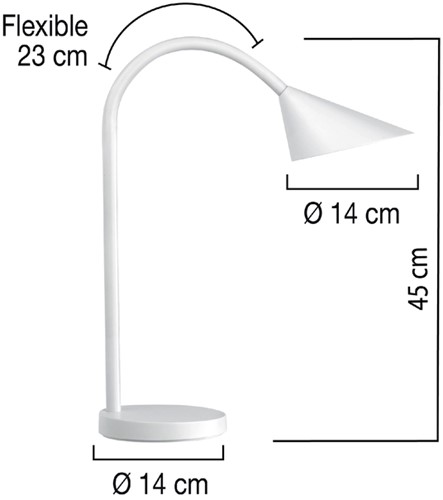 Unilux Sol led white desk lamp-2