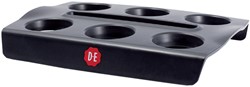 Cup tray Douwe Egberts for 6 cups black