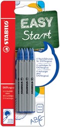 Recharge roller STABILO EASYoriginal Fin bleu blister 6 pièces