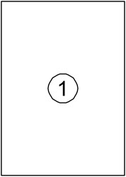 Etiquette Quantore 210x297mm blanc 100 pièces