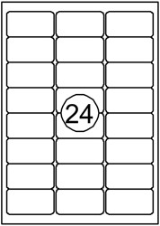 Etiquette Quantore 63,5x33,9mm blanc 360 pièces