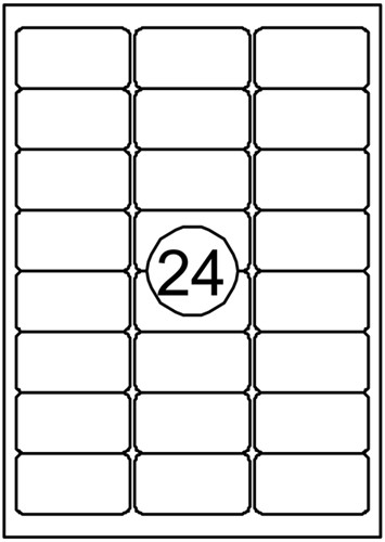 Etiquette Quantore 63,5x33,9mm blanc 2400 pièces