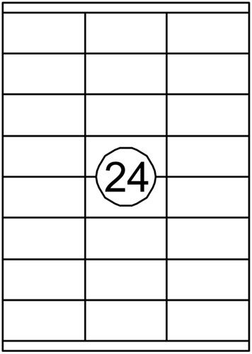 Etiquette Quantore 70x35mm blanc 2400 pièces