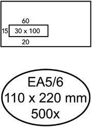 Briefumschlag Büro 110x220-dl zk vl 80gr