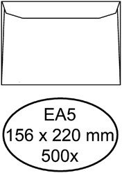 Umschlag Quantore Bank EA5 156x220mm weiß 500 Stück