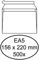 Umschlag Quantore Bank EA5 156x220mm selbstklebend weiß 500 Stk