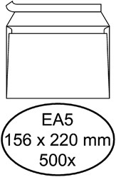 Umschlag Quantore Bank EA5 156x220mm selbstklebend weiß 500 Stk