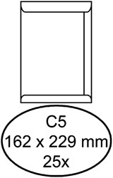 Umschlag Hermes Urkunde C5 162x229mm selbstklebend weiß Packung mit 25 Stück