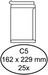 Umschlag Quantore deed C5 162x229mm selbstklebend weiß 25 Stk
