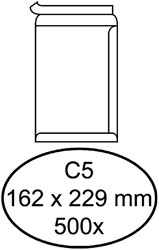 Umschlag Quantore deed C5 162x229mm selbstklebend weiß 500 Stk