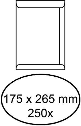 Briefumschlag IEZZY 175x265mm selbstklebend 100gr weiß 250 Stk