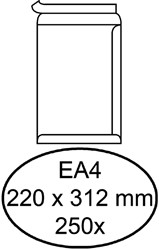 Umschlag Hermes Urkunde EA4 220x312mm selbstklebend weiß Schachtel mit 250 Stück