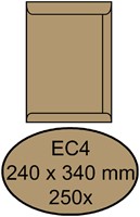 Envelop Quantore akte EC4 240x340mm bruinkraft 250 stuks