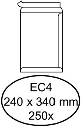 Umschlag Quantore deed EC4 240x340mm selbstklebend weiß 250 Stk