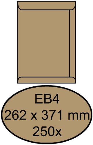 Umschlag Quantore deed EB4 262x371mm braun kraft 250 Stück
