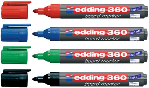 Marqueur tableau blanc edding 360 ogive 1,5-3mm rouge-2