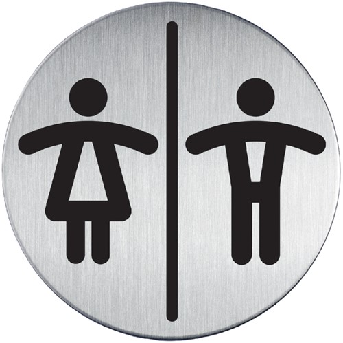 Aushang Piktogramm Dauerhaft 4920 Toiletten D/H rund 83mm