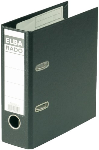 Aktenordner Elba Rado Plast A5 hochkant 75mm pvc schwarz
