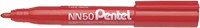 Marqueur Pentel NN50 ogive 1,3-3mm rouge