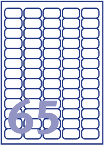 Etiket Avery J8551-25 38.1x21.2mm transparant 1625 stuks-2