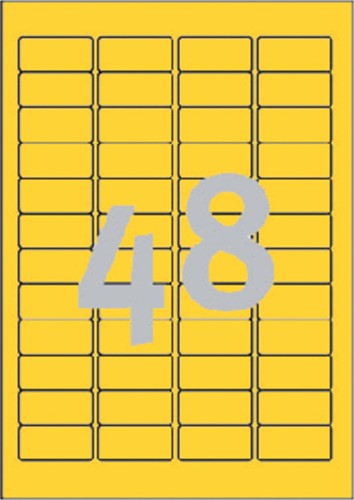 Etiket Avery L6041-20 45.7x21.2mm geel 960 stuks-2