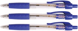 Biros Quantore Grip Druckknopf blau mittel