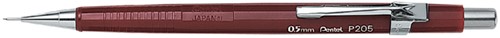 Portemine Pentel P205 HB 0,5mm rouge