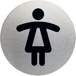 Nachrichtentafel Piktogramm Durable 4904 Toilette Damen rund 83mm
